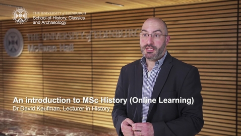Thumbnail for entry An introduction to MSc History (Online Learning)