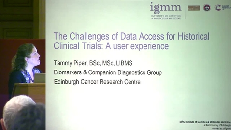 Thumbnail for entry 6 - The Challenges of Data Access for Historical Clinical Trials: A User Experience