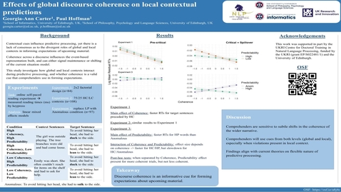 Thumbnail for entry Effects of global discourse coherence on local contextual predictions - Georgia-Ann Carter