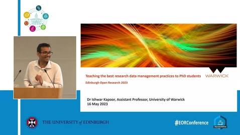 Thumbnail for Teaching the best research data management practices to PhD students - Ishwar Kapoor