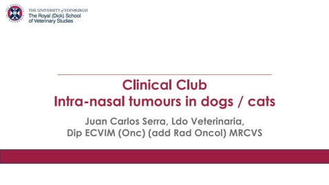 Thumbnail for Vet Clinical Club Session - 7th May - Dr Juan Carlos Serra