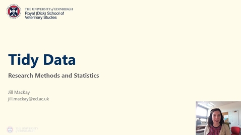 Thumbnail for entry Data Skills: Tidy Data