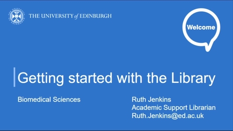 Thumbnail for Getting started with the Library for Biomedical Sciences