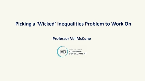 Thumbnail for entry Picking a 'Wicked' Inequalities Problem to Work On
