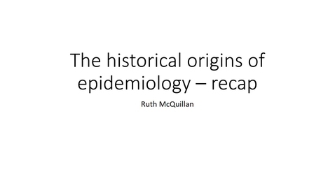 Thumbnail for Epi course 1.5 - History - Recap