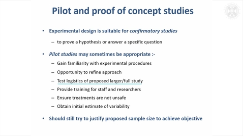 Thumbnail for entry 9. Pilot &amp; Proof of Concept Studies