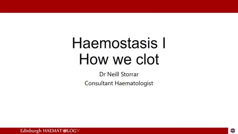 Thumbnail for entry Haemostasis 1 - How we clot
