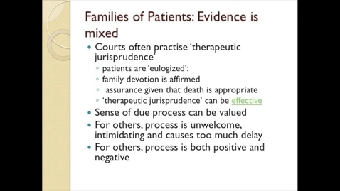 Thumbnail for The Court’s Role in the Withdrawal of Clinically Assisted Nutrition and Hydration