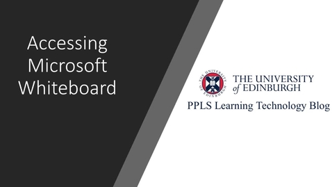 Thumbnail for entry PPLS Learning Technology blog: Microsoft Whiteboard