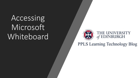 Thumbnail for PPLS Learning Technology blog: Microsoft Whiteboard