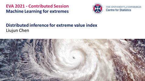 Thumbnail for entry Machine Learning for extremes: Liujun Chen