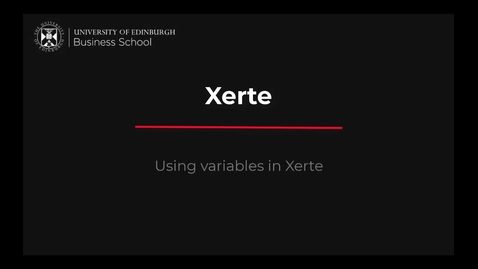 Thumbnail for entry Using variables in Xerte