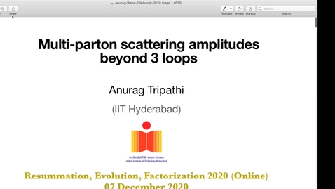 Thumbnail for entry REF2020: Anurag Tripathi- Multiparton webs beyond three loops