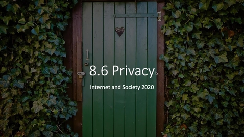 Thumbnail for 8.6 Privacy