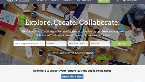 Thumbnail for OER Commons Tutorial