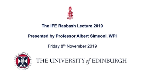 Thumbnail for entry IFE Rasbash Lecture 2019