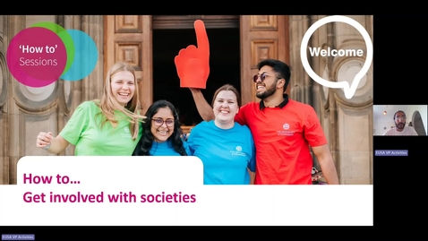 Thumbnail for How to get involved with Societies