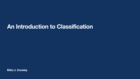 Thumbnail for entry ML4: An introduction to Classification