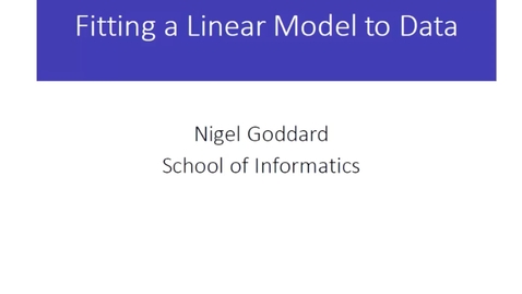 Thumbnail for entry Fitting the Linear Model to Data