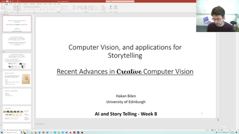 Thumbnail for [22/23] AI &amp; Storytelling - Invited Lecture: Computer Vision and applications for Storytelling