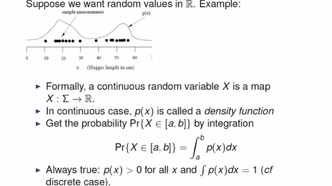 Thumbnail for entry Continuous Random Variables