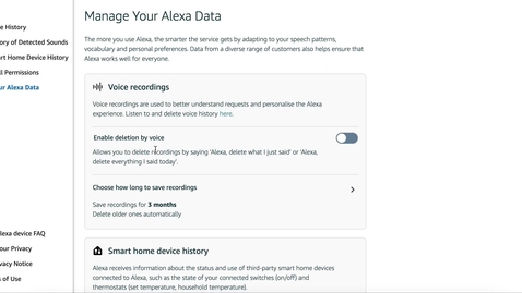 Thumbnail for Alexa Privacy Settings (Part 4): Deleting Audio Recordings by Voice