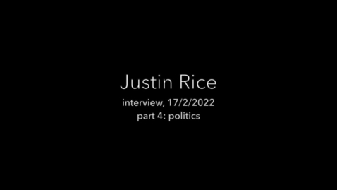 Thumbnail for entry Justin Rice interview 4