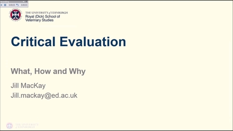 Thumbnail for Critical Evaluation