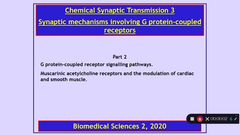 Thumbnail for BMS2: Chemical Synaptic Transmission 3 Part 2 Dr Phil Larkman