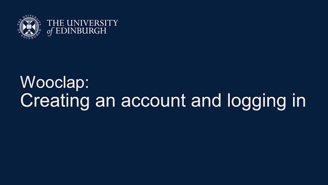 Thumbnail for Creating an account and logging in