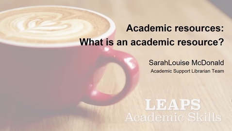 Thumbnail for LEAPS Academic Resources Lecture 1 (2022)