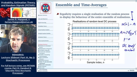 Thumbnail for Topic 65: Time Averages and Ergodicity (PETARS, Chapter 8)