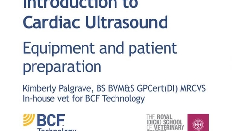 Thumbnail for entry Cardiac IUltrasound Video 2 - Equipment and patient preparation