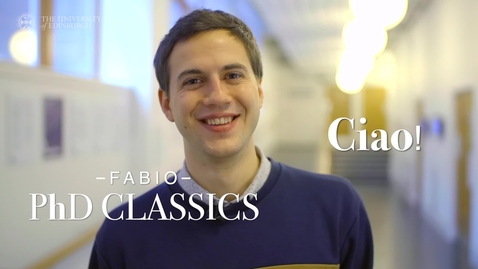 Thumbnail for University of Edinburgh: Meet our postgraduate students - Fabio