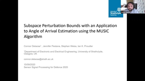 Thumbnail for entry Subspace Perturbation Bounds with an Application to Angle of Arrival Estimation using the MUSIC Algorithm