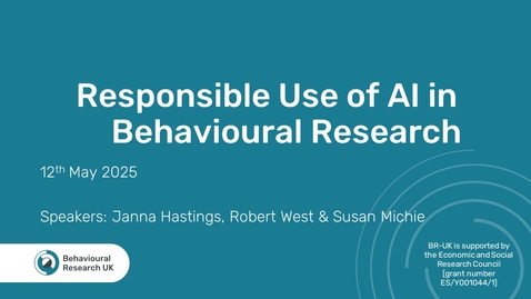 Thumbnail for Responsible use of AI in behavioural research