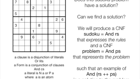 Thumbnail for entry CL - 9b - Sudoku III