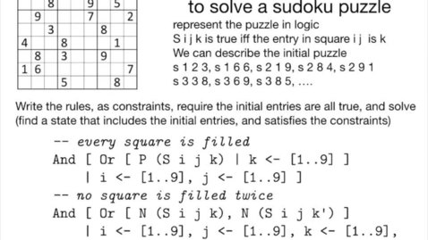 Thumbnail for entry CL - 8d - Sudoku II