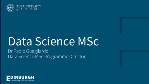Thumbnail for Data Science MSc Introduction