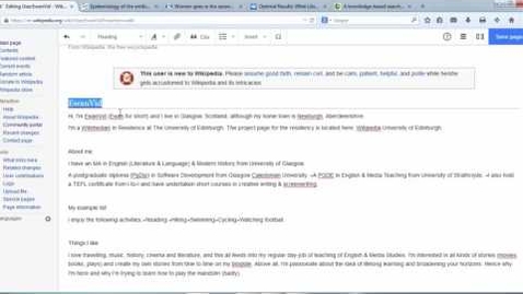 Thumbnail for entry Editing Wikipedia using Visual Editor: Part 1.1 Adding Headings