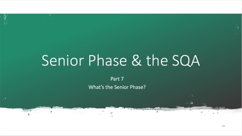 Thumbnail for Part 7 Senior Phase and the Scottish qualifications Authority - October 4th 2020, 11:22:45 am