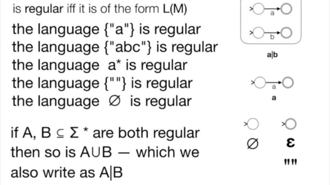 Thumbnail for entry CL - 14d - Regular Languages (II)