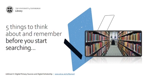 Thumbnail for Five things to remember before starting your search