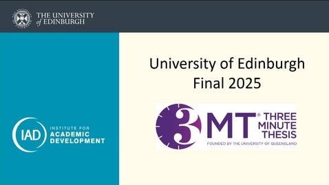 Thumbnail for Three Minute Thesis Competition Final 2025