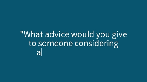 Thumbnail for Stefan's advice for those considering applying for online masters