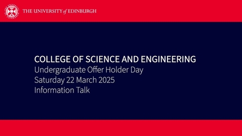 Thumbnail for Undergraduate Offer Holder Day - 2025