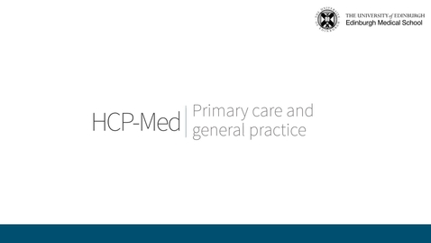 Thumbnail for Primary care and general practice
