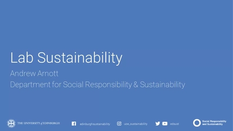 Thumbnail for entry Lab Sustainability Webinar November 2020