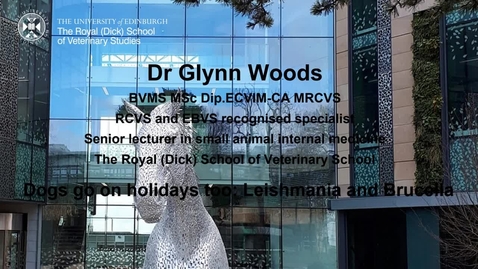 Thumbnail for entry Vet Clinical Club - 7th June - Glynn Woods - Senior Lecturer in Small Animal Medicine