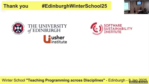 Thumbnail for 28 - Kasia Banas - Closing Remarks and Thank yous - Edinburgh Winter School 25 - Teaching Programming across Disciplines